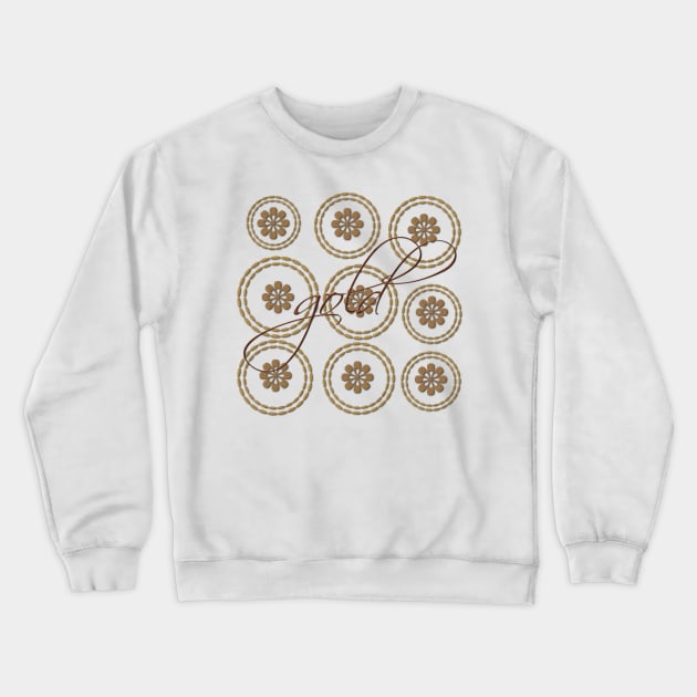 Ornament Flower Pattern Crewneck Sweatshirt by technotext